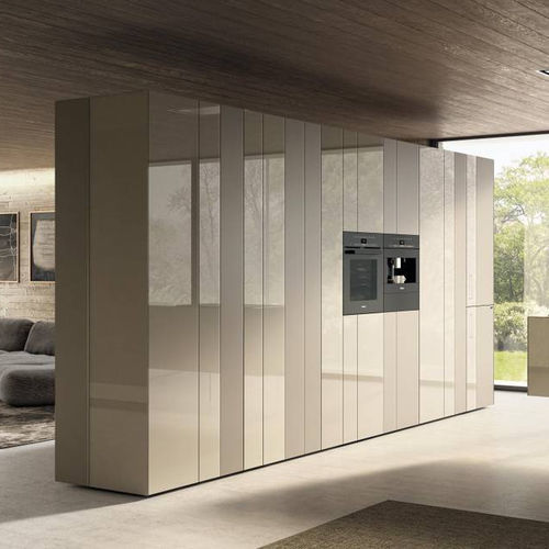 Moderner Lagerschrank für Küchen - N.O.W. - LAGO - Marmor / Glas / lackiertes Holz