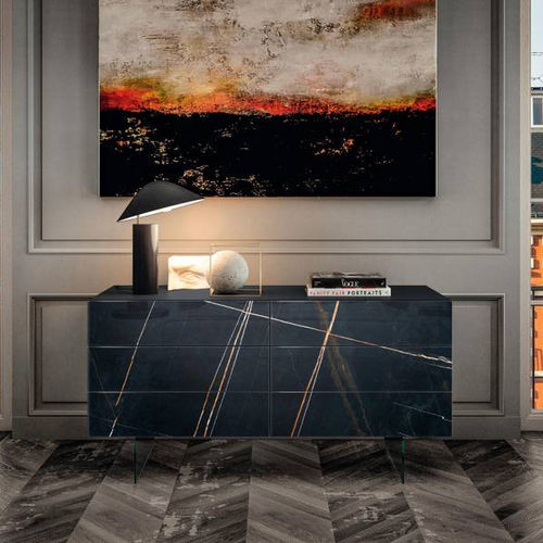 Wandmontierte Kommode - 36e8  - LAGO - modern / lackiertes Holz / Aluminium