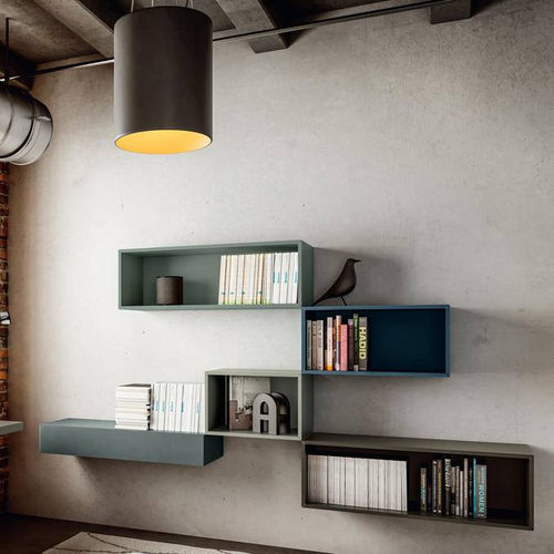 Wandmontiertes Ablagemöbel - 36e8  - LAGO - modern / Aluminium / mehrfarbig