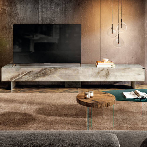 Modernes Fernsehmöbel - Materia - LAGO - lowboard / Metall / Holz