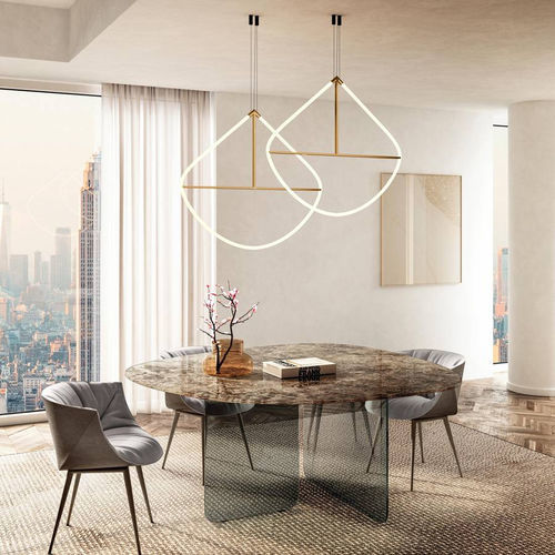 Hängelampe - Chic - LAGO - Messing / modern / mit Kabel