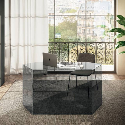 Bodenstehender Schreibtisch - Livre - LAGO - modern / Glas / gerade