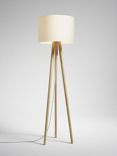 Stehleuchte - STEN LINUM - DOMUS Licht zum Wohnen - Stoff / Holz / modern