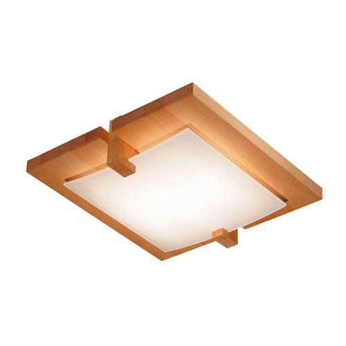 Moderne Deckenleuchte - TAURUS - DOMUS Licht zum Wohnen - quadratisch / Holz / handgefertigt