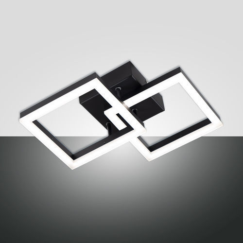 Moderne Deckenleuchte - BARD - Fabas Luce - quadratisch / Metall / Methacrylat