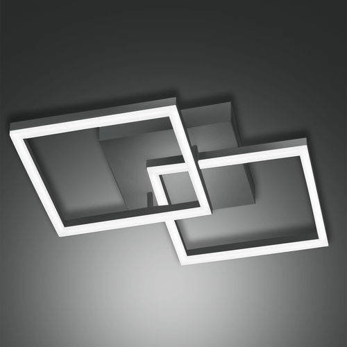 Moderne Deckenleuchte - BARD - Fabas Luce - quadratisch / Metall / Methacrylat