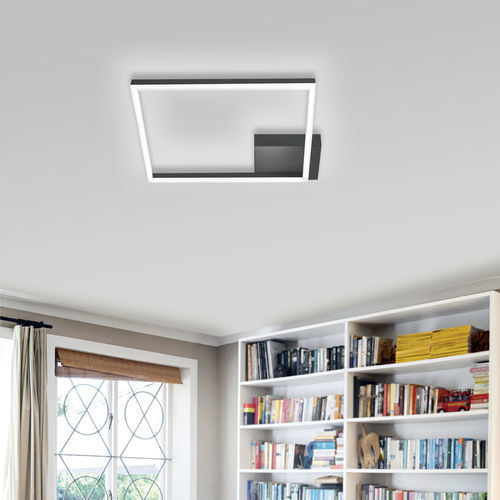 Moderne Deckenleuchte - BARD - Fabas Luce - quadratisch / Metall / Methacrylat