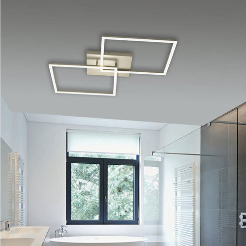 Moderne Deckenleuchte - BARD - Fabas Luce - quadratisch / Metall / Methacrylat