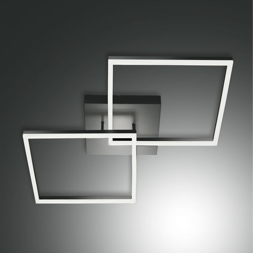 Moderne Deckenleuchte - BARD - Fabas Luce - quadratisch / Metall / Methacrylat