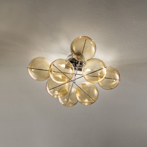 Moderne Deckenleuchte - ATOM - METAL LUX - sphärisch / Glas / LED