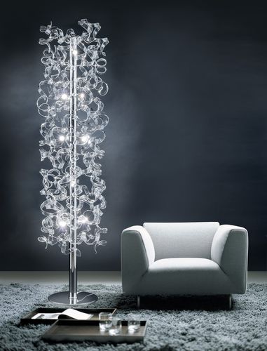 Stehleuchte - ASTRO  - METAL LUX - poliertes Metall / Glas / modern