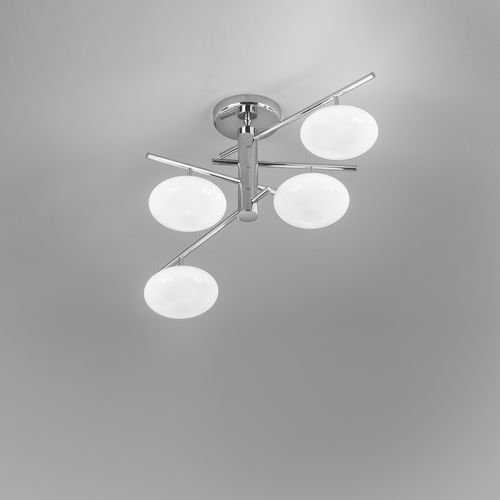 Moderne Deckenleuchte - DOLCE - METAL LUX - Glas / aus verchromtem Metall / LED