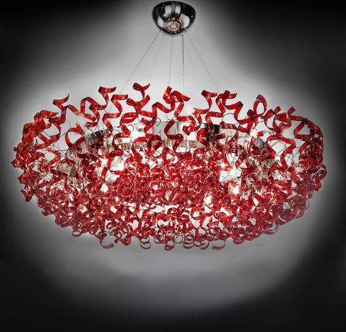 Hängelampe - ASTRO - METAL LUX - Glas / modern / mit Kabel