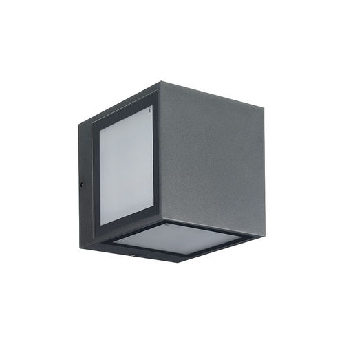 Moderne Wandleuchte - KOCCA 3 - L&L Luce&Light - für Außenbereich / Vorderseite aus Hartglas / Aluminium