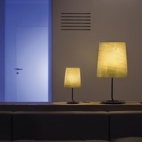 Tischlampe - GRACE - Karboxx - Metall / Leinen / modern