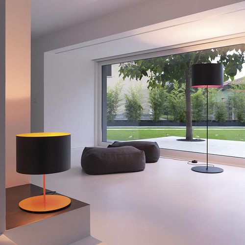 Tischlampe - HALF MOON - Karboxx - Kohlefaser / modern / mit Kabel