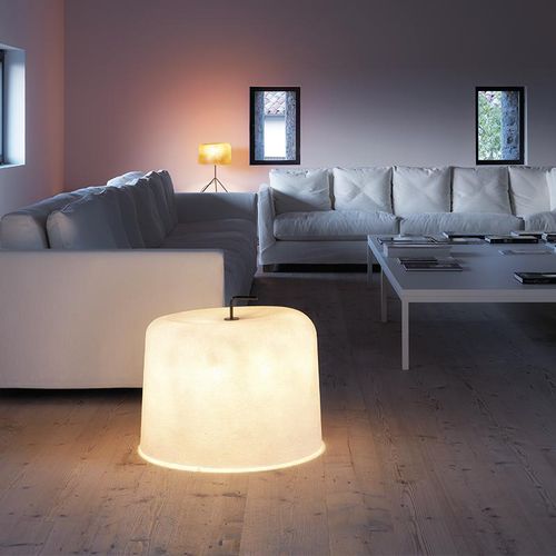 Bodenlampe - OLA MOVE - Karboxx - aus lackiertem Metall / Glasfaser / modern