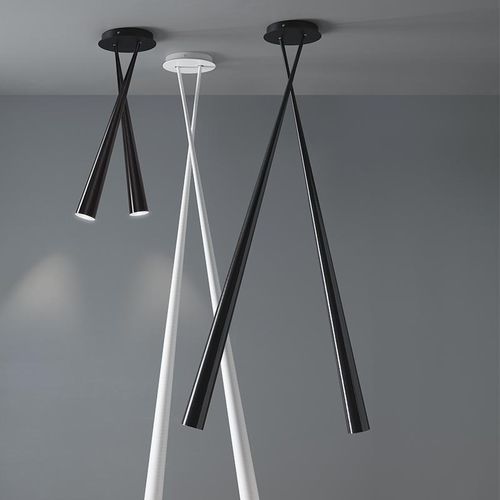 Moderne Deckenleuchte - DRINK BICONO - Karboxx - Glasfaser / LED / für Privatgebrauch