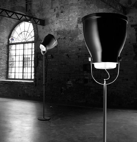 Stehleuchte - BELL - Antonangeli Illuminazione . - anodisiertes Aluminium / modern / mit Kabel