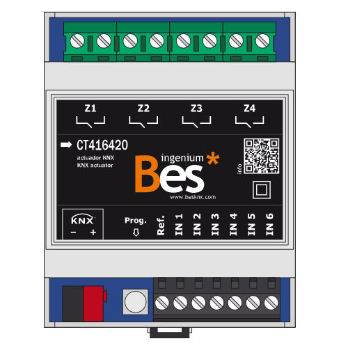 KNX-Schaltaktor - 6E4S-16A-K - Ingenium - BES KNX - DIN-Schiene / für Gewerbegebrauch / für den Innenraum