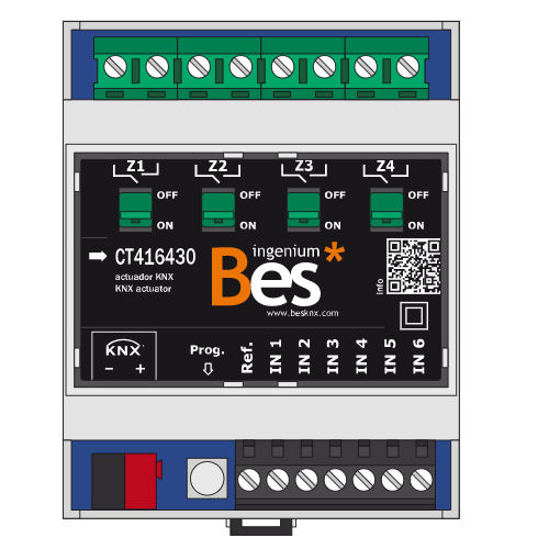 Jalousie Aktor / KNX - 6E4S-30A-K - Ingenium - BES KNX - für Privatgebrauch / für Gewerbegebrauch / DIN-Schiene