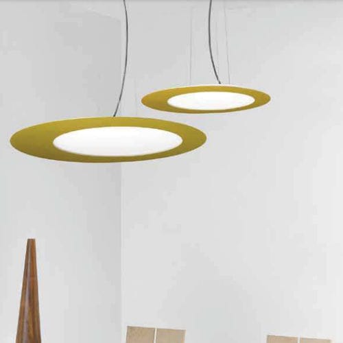 Hängelampe - PLANA DECOR - Engi Lighting - Bronze / Stahlblech / Gold