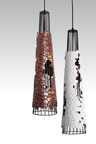 Hängelampe - STRAPPO - Engi Lighting - aus lackiertem Metall / Keramik / modern
