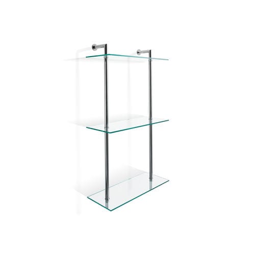 Wandmontiertes Regal - DW 016 - Decor Walther Einrichtungs GmbH - modern / verchromter Messing / Glas