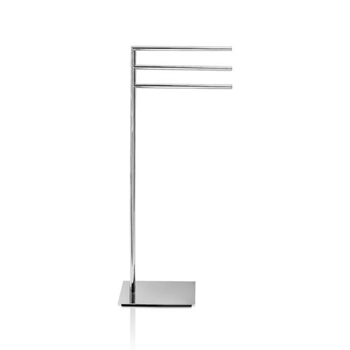 Handtuchhalter / 3 Stangen - STRAIGHT 3 - Decor Walther Einrichtungs GmbH - bodenstehend / verchromter Messing