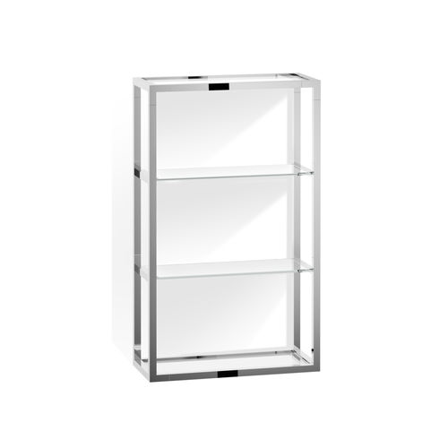 Wandmontiertes Regal - ET 6 - Decor Walther Einrichtungs GmbH - modern / verchromter Messing / Glas