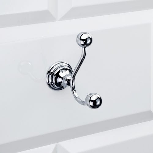 Moderner Garderobenhaken - CL HAK2 - Decor Walther Einrichtungs GmbH - verchromter Messing / Messing mit Goldauflage / Nickel