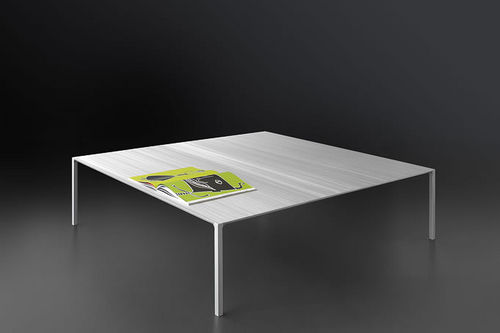 Moderner Couchtisch - JOVI LOW - MAOLI - Aluminium / quadratisch / für Privatgebrauch