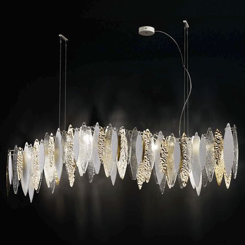 Moderner Kronleuchter - ICE RAIN - iDL - Muranoglas / Metall / gold