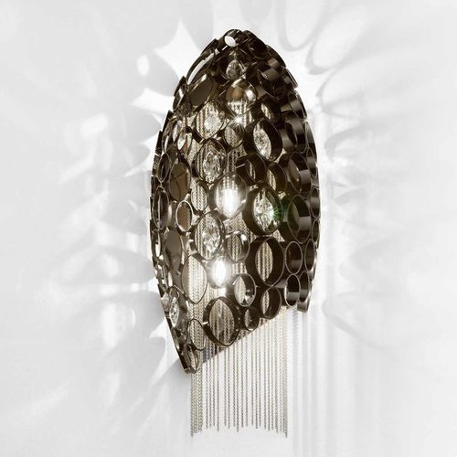 Klassische Wandleuchte - CHRYSALIS : 448/3ASX - iDL - für den Innenraum / Kristall / Metall
