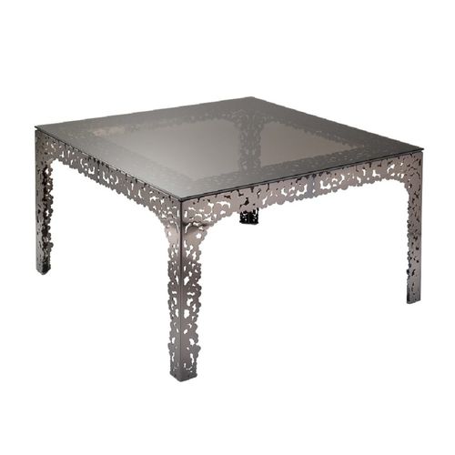 Moderner Tisch - BUBBLES: 427 - iDL - Glas / Metall / Gestell aus Metall