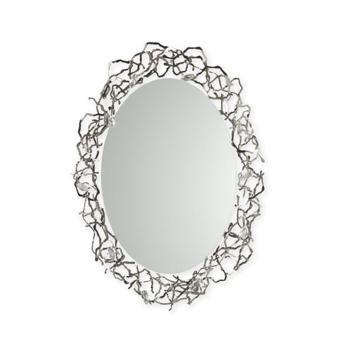 Wandmontierter Spiegel für Badezimmer - GROOVY 463SP - iDL - modern / oval / Metall