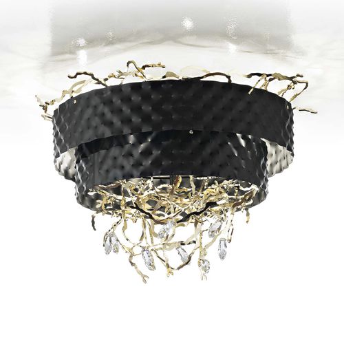 Moderne Deckenleuchte - GROOVY 463/8PF - iDL - rund / Metall / Halogen