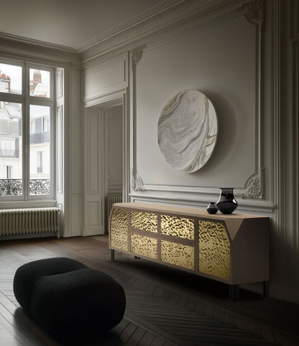 Modernes Sideboard - LAMAA : 618/M200x40x70 - iDL - Eiche / Natureiche / Metall