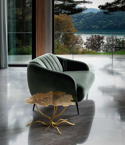Couchtisch / originelles Design - RADICI : 620 - iDL - Glas / Metall / Gestell aus Metall
