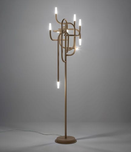 Bodenlampe - MANGROVE - iDL - Metall / organisches Design / mit Kabel