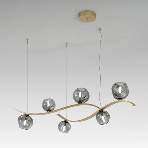 Hängelampe - NATURE 691/6 - iDL - Büro / Metall / Muranoglas