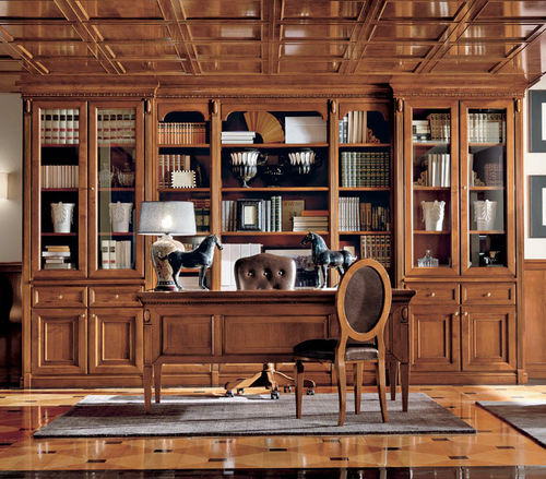 Wandmontiertes Bücherregal - TURIN - MARTINI MOBILI - Decke/Boden / klassisch / für Gewerbegebrauch