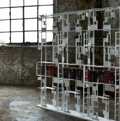 Regal / originelles Design - FRIDA - minottiitalia - Metall / lackiertes Metall