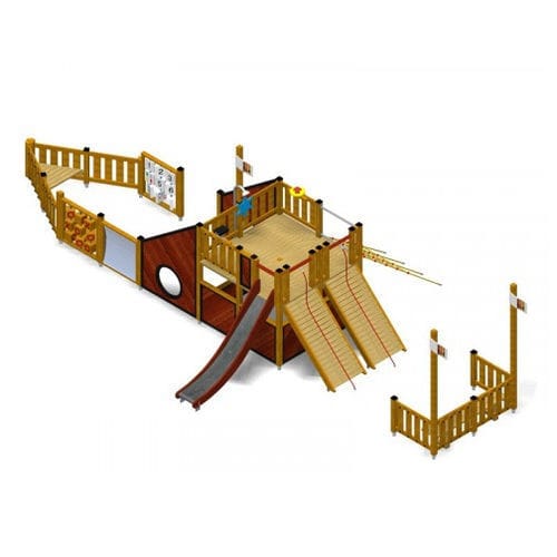 Edelstahl-Spielplatzgerät - BATTELLO  - TLF srl - Holz / modular / zum Klettern