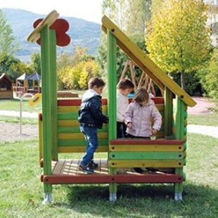 Spielhaus für Spielplätze - CASETTA - TLF srl - bodenstehend / Holz