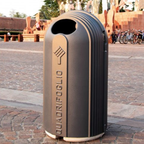 Park-Abfallbehälter - SABAUDO  - TLF srl - Metall / mit Deckel / für Außenbereich