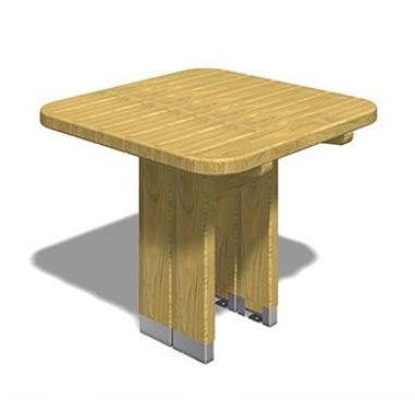 Moderner Tisch - ASSO - TLF srl - Holz / verzinkter Stahl / Gestell aus Holz
