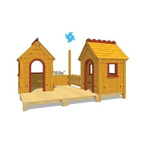 Spielhaus für Spielplätze - VILLAGGIO PRIMAVERA B   - TLF srl - wasserdicht / bodenstehend / Holz