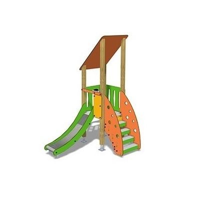 Gerade Rutsche - TOGO G1056  - TLF srl - für Spielplätze / Holz / HPL