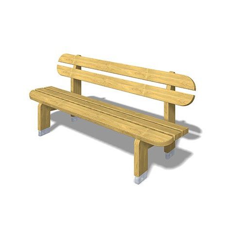 Klassische Bank für den öffentlichen Raum - MARGHERITA  - TLF srl - Holz / mit Rückenlehne / ohne Armlehnen